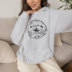 The Hideout Adventure Hoodie – Lake Ariel, PA Mountain Graphic Hooded Sweatshirt