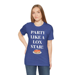 Funny Jewish Humor Party Like A Lox Star Graphic Tee