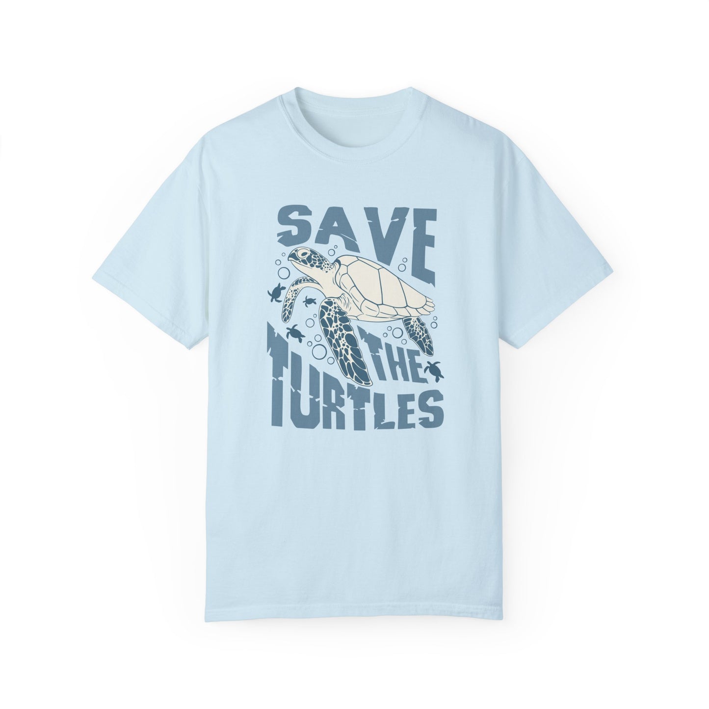 Sea Turtles, Save The Turtles -  Graphic Unisex Garment-Dyed T-shirt