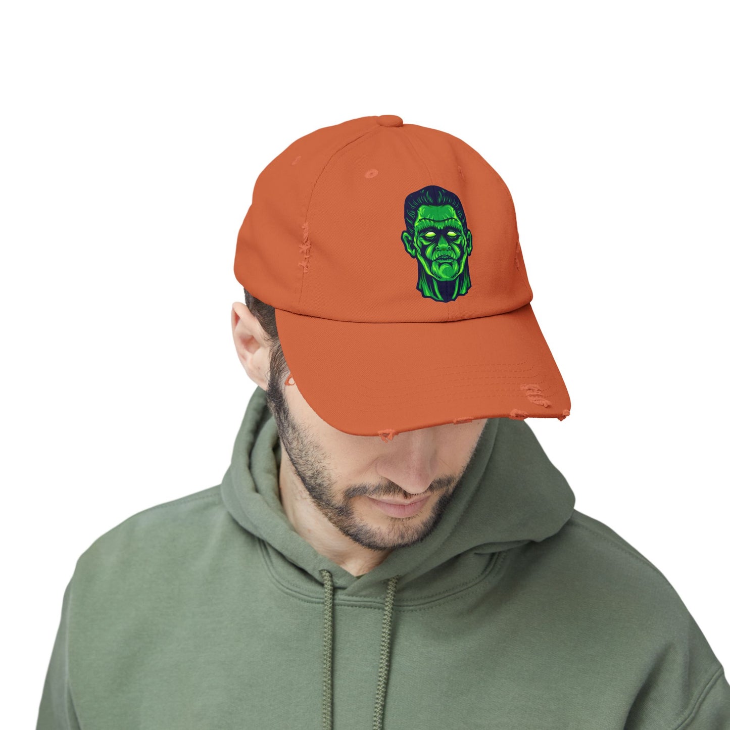 Frankenstein Unisex Distressed Cap