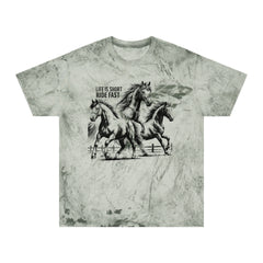 Life Is Short Ride Fast  - Horse Graphic Unisex Color Blast T-Shirt