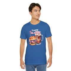Happy 4th Of July Burger and Mug Graphic, Unisex Jersey Short Sleeve Tee