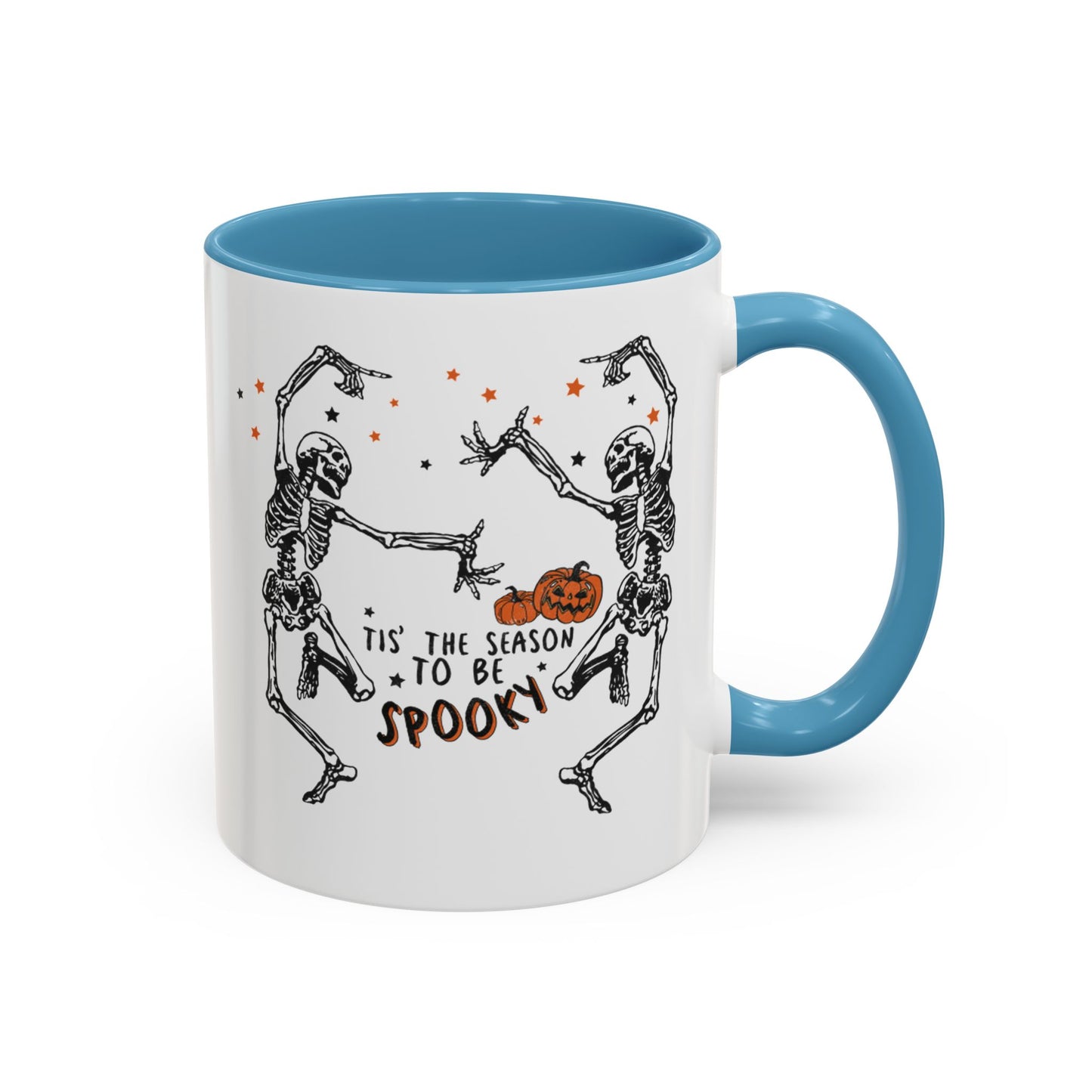 Who wants to Dance? Tis The Season White Ceramic Dancing Skeletons Mug