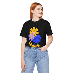 Summer Floral Tee — Retro Flowers & Monstera Design