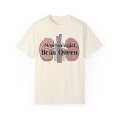 Nephrologist Bean Queen, Graphic Unisex Garment-Dyed T-shirt