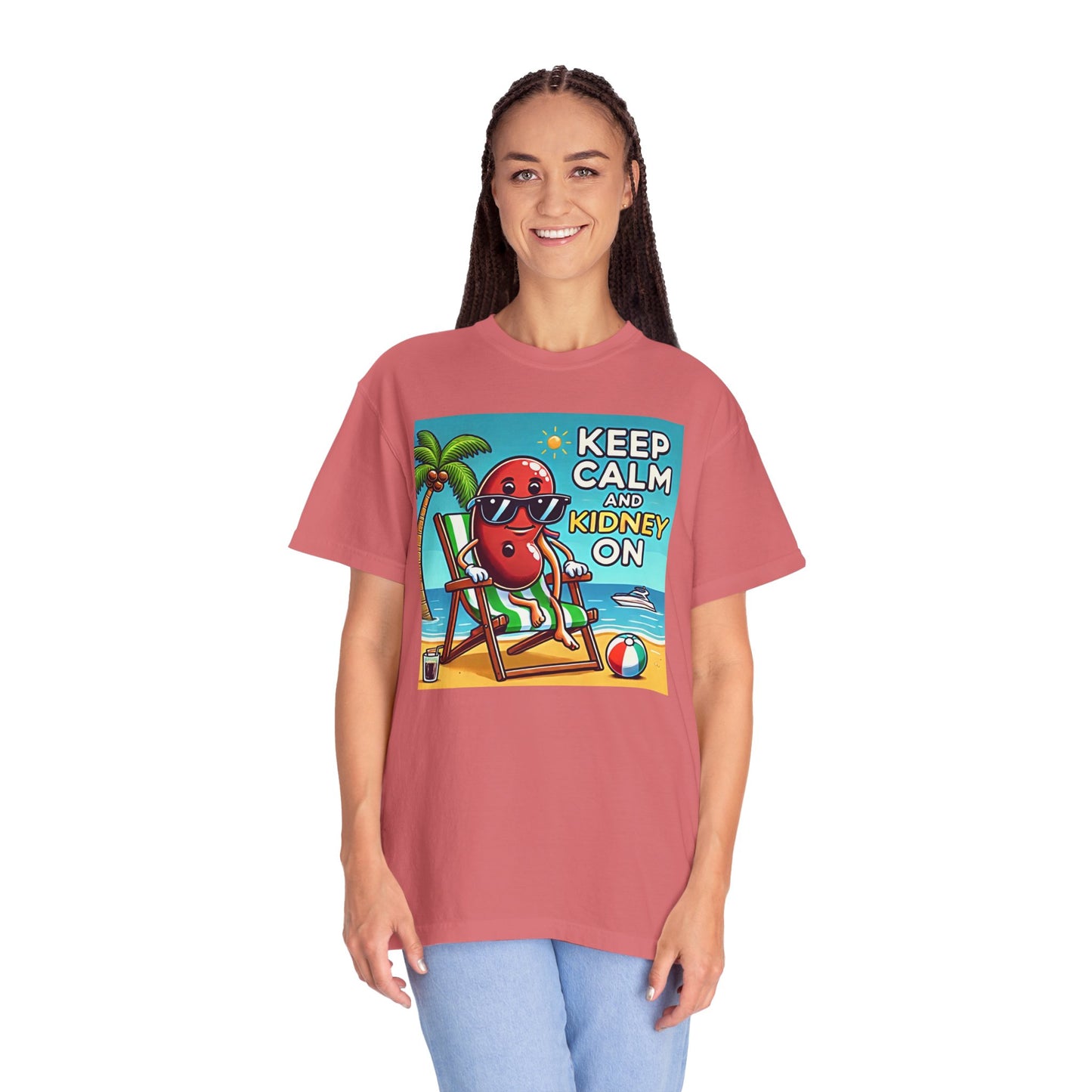 Keep Calm And Kidney On Graphic Unisex Garment-Dyed T-shirt