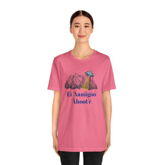 Éí Aanighóó Áhoolé Navajo The Truth Is Out There UFO Unisex Short Sleeve Tee