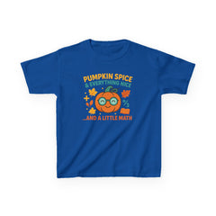 Kids Pumpkin Spice & Math Tee, Perfect for Fall, Halloween Fun, Back to School, Cute Gift for Students, Autumn Fashion