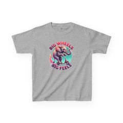 Graphic Kids Tee - Big Wheels Big Feels Elephant
