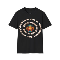 Josie's On A Vacation Far Away Come Around And Talk It Over  Unisex Softstyle T-Shirt  80s Rock The Outfield