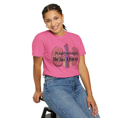 Nephrologist Bean Queen, Graphic Unisex Garment-Dyed T-shirt
