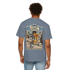 Back Graphic "Who Let the Dogs Out?" Baldwin Harbor Animal Hospital Cute Vet Clinic T Shirt