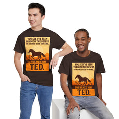 Desert Adventure Tee, Funny Horse Song T-Shirt, Gift for Horse Lovers, Unisex Cotton Tee for All Occasions, Unique Quote Shirt