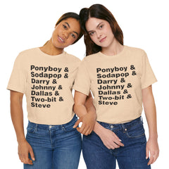 The Outsiders Shirt, Greasers Characters Shirt, Unisex Jersey Short Sleeve Tee