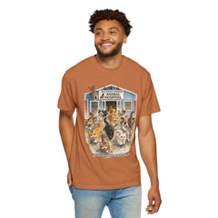Front Graphic "Who Let the Cats Out?" Baldwin Harbor Animal Hospital Cute Vet Clinic T Shirt