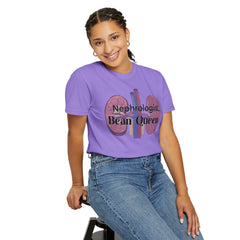 Nephrologist Bean Queen, Graphic Unisex Garment-Dyed T-shirt