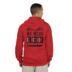 Submariner Red Friday Full-Zip Hoodie — "On Fridays We Wear Red" Patriotic Support Sweatshirt