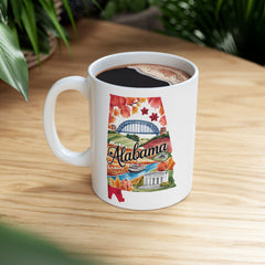 Alabama Watercolor State Mug – Travel Gift or Souvenir – 11oz or 15oz