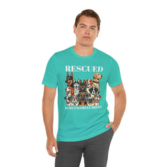 RESCUED IS MY Favorite Breed - Unisex Jersey Short Sleeve Tee