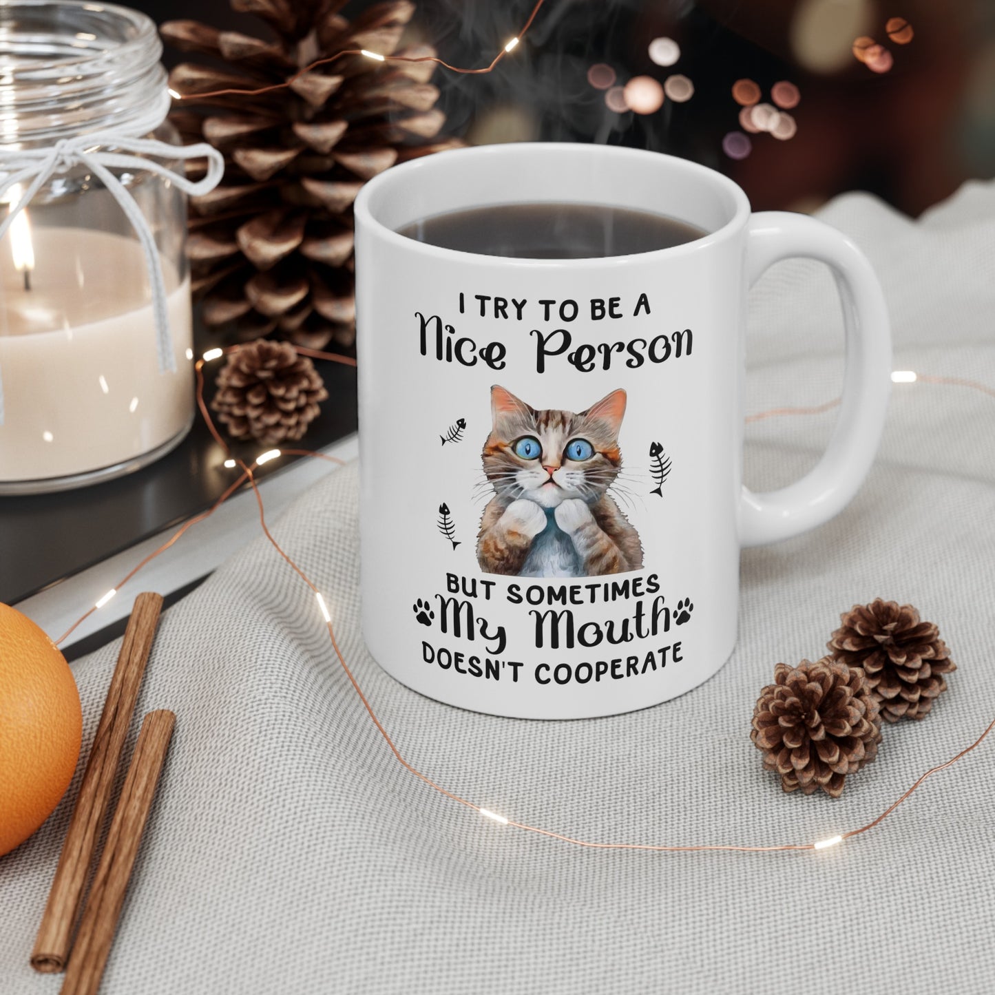 Cat lover mug, cat confession mug, ceramic cat mug, 11oz, 15oz, sarcastic cat gift, funny cat mug, graphic cat gift, funny cat gift