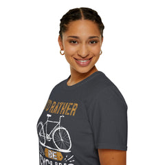 Cycling Enthusiast Unisex T-Shirt - 'I'd Rather Be Cycling' Design