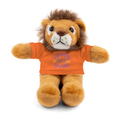Stuffed Animals with T Shirt, Girl Quote, Support Wildlife, Happy Girls Sparkle, gift for her, Birthday Gift, Everyday gift, animal lover gift, nature lover gift