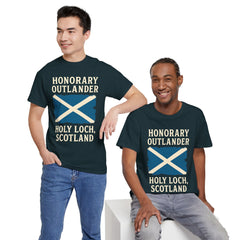 Honorary Outlander Heavy Cotton Tee, Holy Loch Scotland Shirt, Outlander Fan Gift, Casual Tee, Travel Souvenir, Unisex T-Shirt