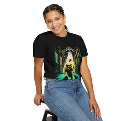 Raccoon UFO Funny Comfort Colors Graphic T-Shirt