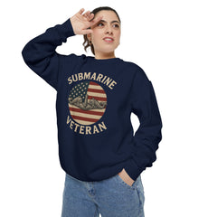 Vintage Submarine Veteran Sweatshirt, Unisex Crewneck, Comfortable Casual Wear, Perfect Gift for Veterans, Military Appreciation