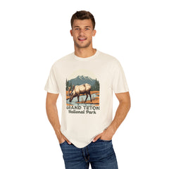Grand Teton National Park Graphic, Comfort Colors Soft Relaxed Fit Unisex Garment-Dyed T-shirt