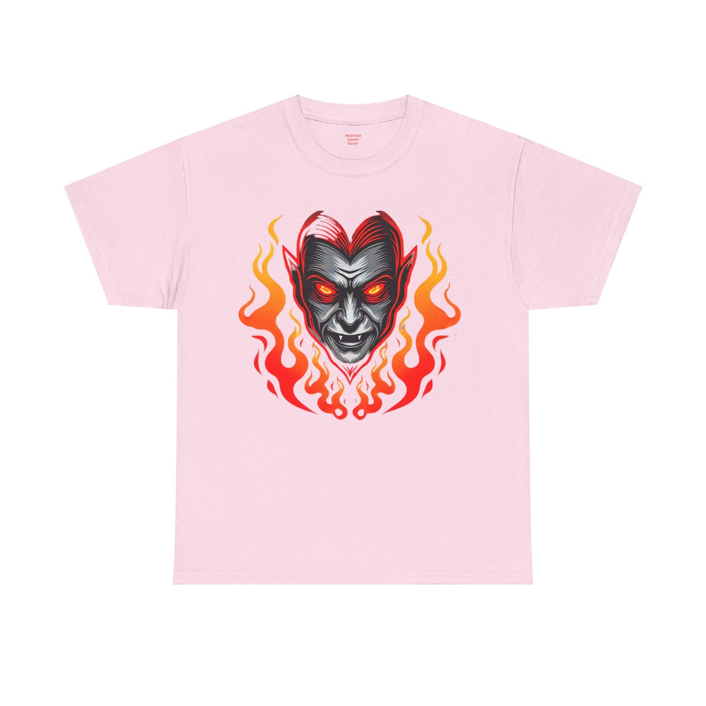 Flaming Fire Vampire - Graphic Unisex Heavy Cotton Tee