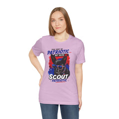 Personalized With Your Dogs Image and Name Patriotic Unisex Jersey Short Sleeve Tee
