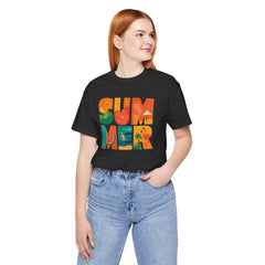 Summer Graphic Tee — Colorful Tropical "SUMMER" Typography T-Shirt