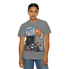 Grill Master Grandpa Funny BBQ T-Shirt — "Whoops! Pretending to Grill for a Photo" Graphic Tee