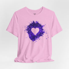 Galaxy Heart Tee — Purple or Green Splatter Heart T-Shirt