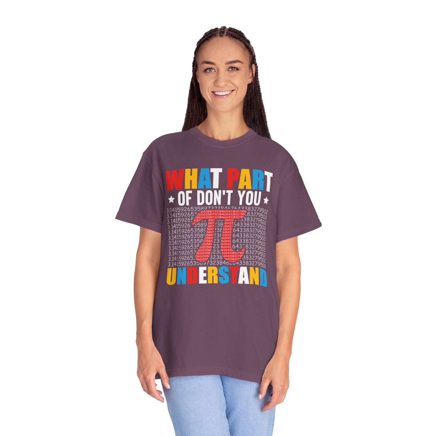 Funny What Part of  π  Pi Don't You Understand, Comfort Colors Unisex Garment-Dyed T-shirt