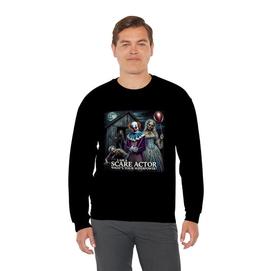 Scare Actor Halloween Horror Unisex Heavy Blend™ Crewneck Sweatshirt