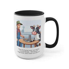 COW TIPPING Awareness - Accent Mugs | Cow Tipping Is Real, Bovine Humor. Gift For Him, Gift For Her, Farm Humor, Cow Fan Gift, Farm Animal