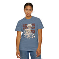 Jelly Fish, Be Kind To The Sea -  Graphic Unisex Garment-Dyed T-shirt