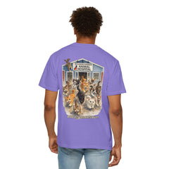 Lauren McGowan Front Logo Back Graphic Baldwin Harbor Animal Hospital "Who Let the Cats Out?" T Shirt