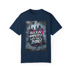 Personalized Rockin' Amputee Life Since 2018 Unisex T-Shirt - Bold Graphic, Casual Comfort