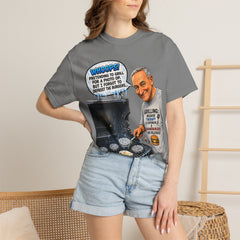Grill Master Grandpa Funny BBQ T-Shirt — "Whoops! Pretending to Grill for a Photo" Graphic Tee