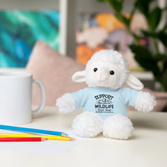 Stuffed Animals with T Shirt,Funny Quote,Support Wildlife Raise Boys,gift for him,gift for her,Birthday Gift,Everyday gift,animal lover gift