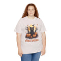 Black Cat And Pumpkin! Graphic Unisex Heavy Cotton Tee