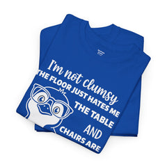 Clumsy Funny Penguin Graphic Tee | Unisex Heavy Cotton Tee | Great Gift for Animal Lovers, Birthdays, Casual Wear, Humorous Gifts, Everyday Style
