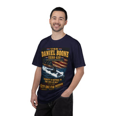 USS Daniel Boone SSBN-629 Submarine T-Shirt — "Forty One for Freedom" Patriotic Navy Tee