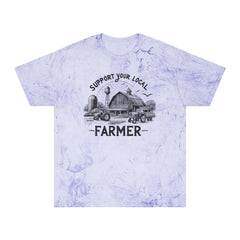 Support Your Local Farmer Graphic Unisex Color Blast T-Shirt