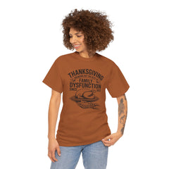Thanksgiving Family Dysfunction Tee, Unisex Cotton T-Shirt, Funny Holiday Shirt, Family Gathering Wear, Thanksgiving Humor Apparel