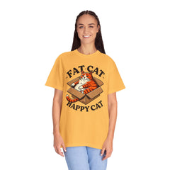 Fat Cat Happy Cat Graphic T-Shirt — Garment-Dyed Unisex Tee
