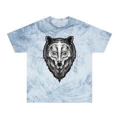 Spirit Wolf Unisex Color Blast T-Shirt / animal print t-shirt, wild life lover gift, spirit animal tee, wolf graphic tee, nature lover gift